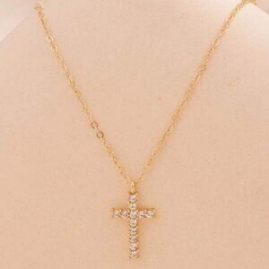 Classic Moissanite Cross Pendant Necklace